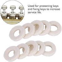 Vista 6 de Almohadilla de arandelas de trompeta, 10 piezas de válvula de trompeta, arandelas de fieltro, almohadilla de cojín de trompetas de latón, accesorio