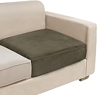 Vista 67 de NAISI Funda para Sofá Seccional de 1 Pieza de Terciopelo Separada para Chaise Lounge Funda Suave Elástica Fundas para Sofá Seccional Marrón