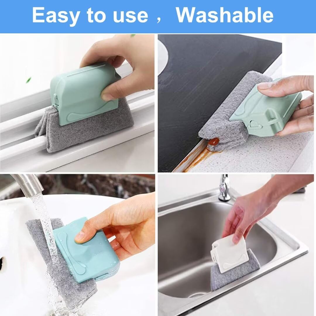 Xemnys Set di spazzole per la pulizia profonda delle fessure, kit di strumenti per la pulizia delle fessure per piccoli spazi, porte scorrevoli, persiane, condizionatore d'aria, bagno/doccia,