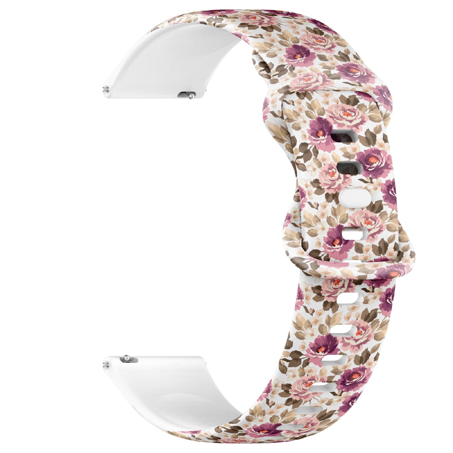 Compatible with Garmin Fenix 7/7 Pro, Fenix 6/6 Pro, Fenix 5/5 Plus, Epix (Gen2) / Epix Pro (Gen2), 22mm Replacement Sport Watch Band (Flowers Plants Fashion) Silicone Soft Strap Bracelet