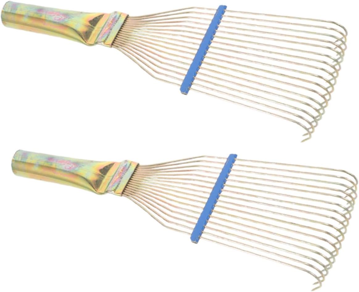 Toddmomy 2pcs Ergonomic Steel Grooming Comb for Cattle Horses Sheep Gentle Rake for Effortless Mane Detangling