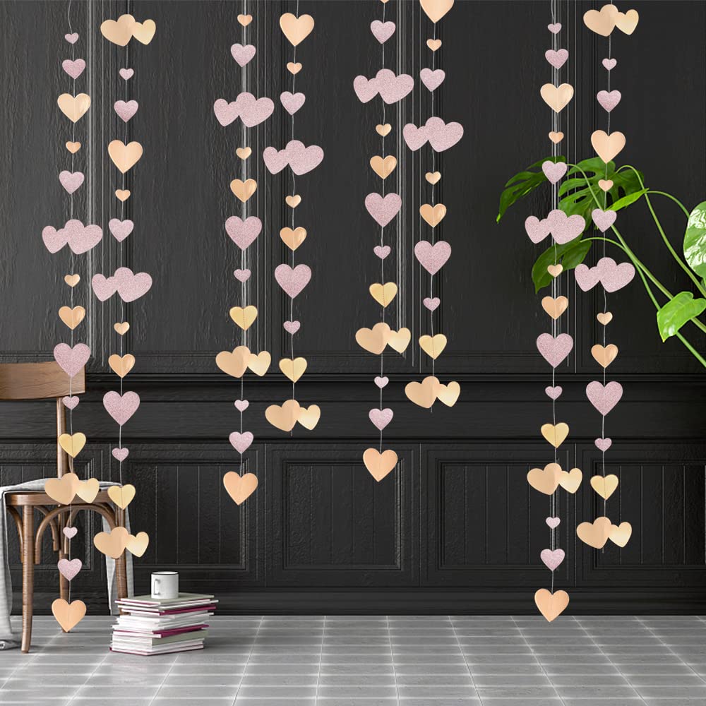 24 Stück Valentinstag Glitzer-Herzanhänger Mit Juteschnur – Perfekt Für Hochzeiten & Romantische Partys