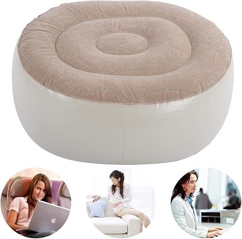 Miniatura 3 de Aukson Asiento inflable, taburete inflable portátil de PVC, silla de aire multifuncional para exteriores, interiores, trabajo, descanso