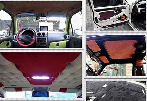 Miniatura 5 de Variedad de calcomanías de gamuza sedosa (berenjena, 9.8 x 55 pulgadas)