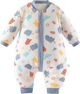 Saco de Dormir para Bebé de Invierno, Saco de Dormir de Algodón Unisex para Bebés, 100% Algodón para Diferentes Tamaños, Puede Ser Usado por Niños de 1 a 5 Años