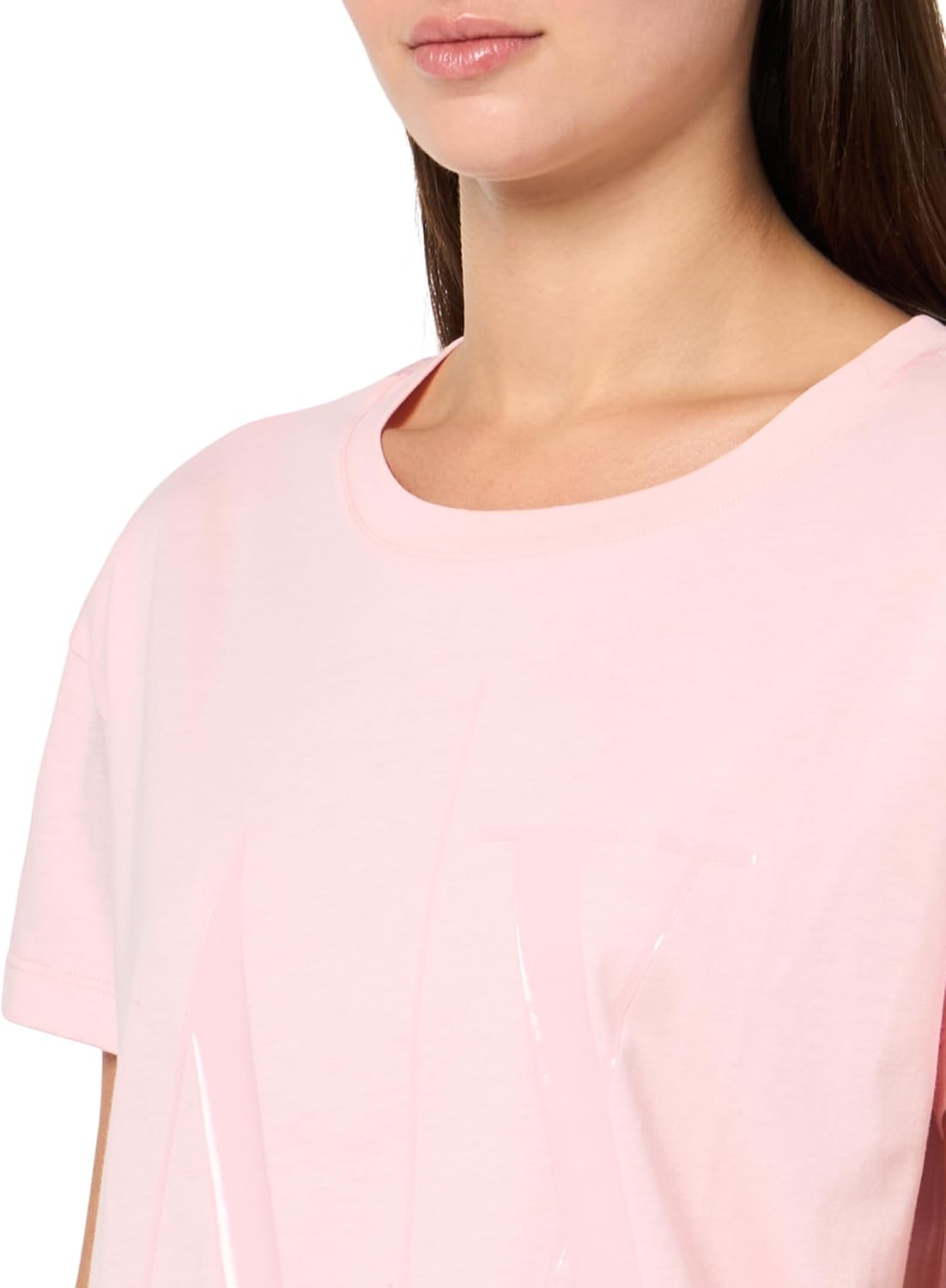 Armani Exchange Womens Icon Logo Boyfriend Tee - Image 3