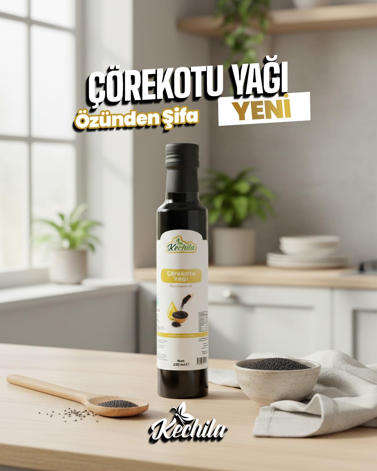 Kechila Çörek Otu Yağı 250 Ml