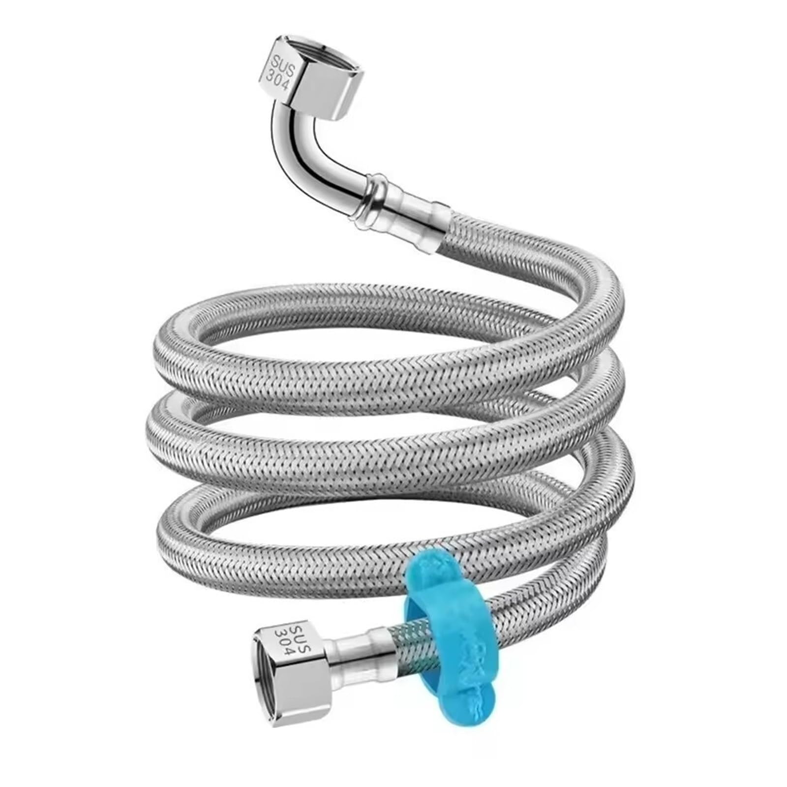 Ydhsikk Single Elbows Shower Hose, Stainless Steel Braided Water Hose 20-200Cm For Water Heater Toilet Faucet Hot Cold(,40Cm)