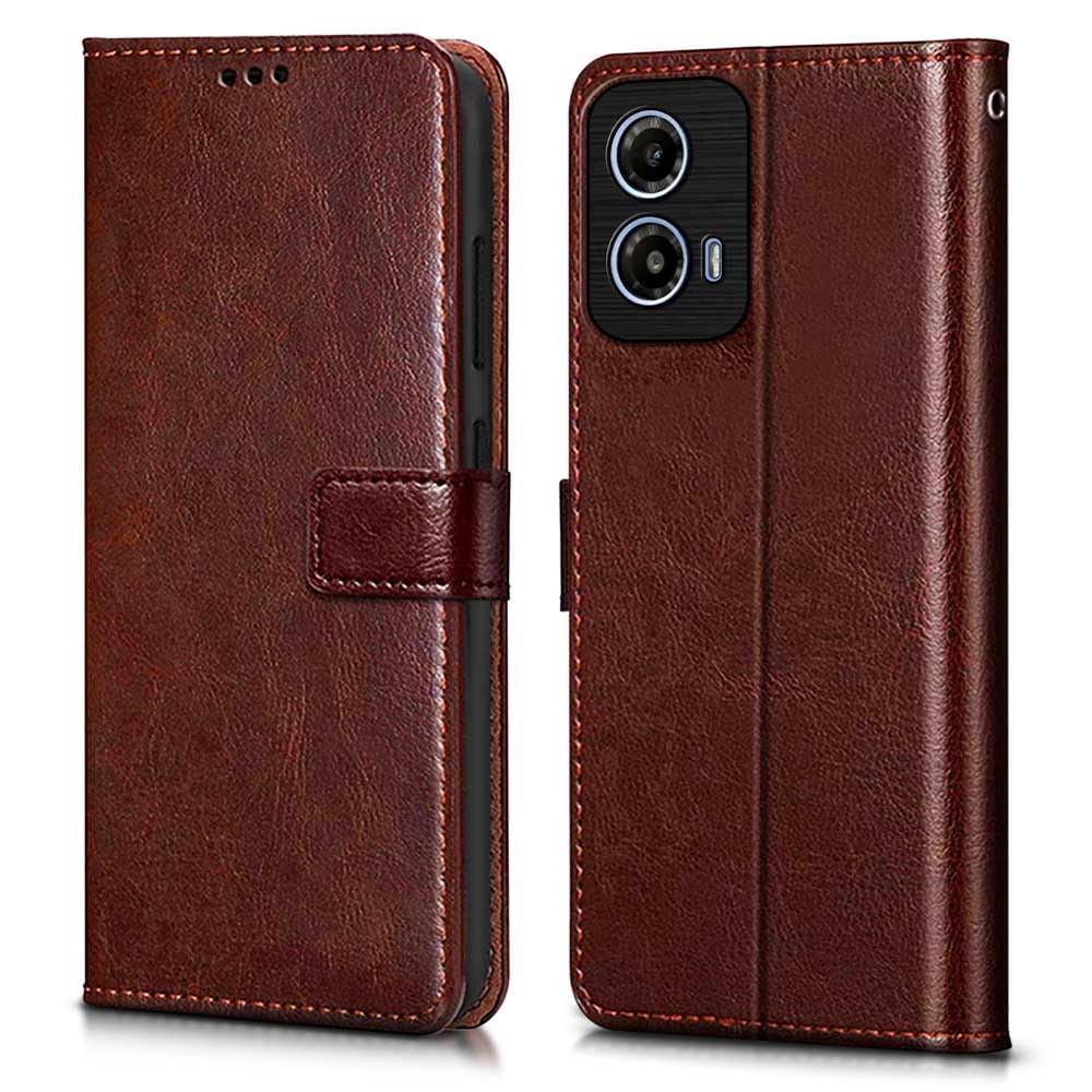 WOW IMAGINE Shock Proof Flip Cover Back Case Cover for Motorola Moto G24 Power 5G (Flexible | Leather Finish | Card Pockets Wallet & Stand | Chestnut Brown) (B0CV5TDMNL) Amazon Price History, Amazon Price Tracker