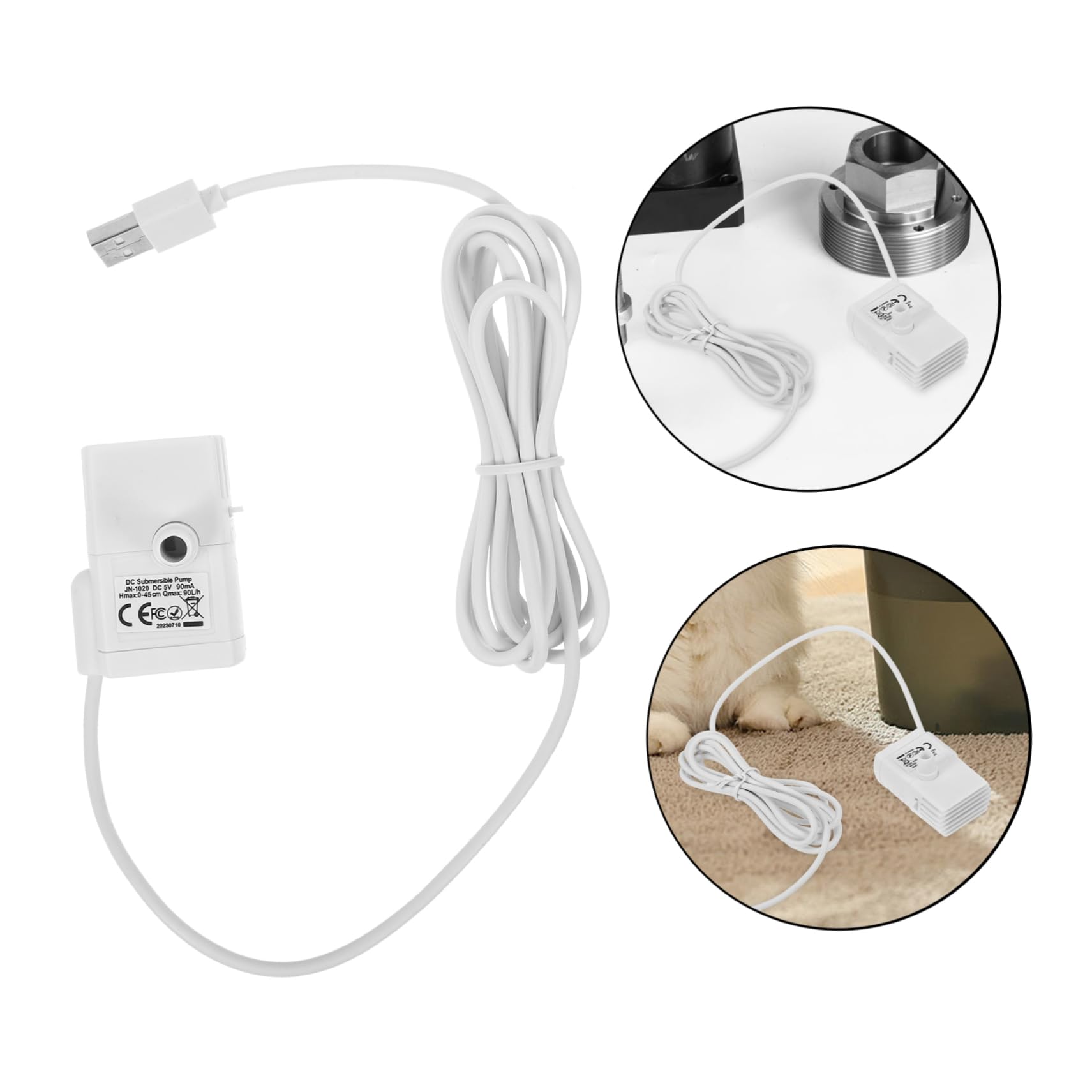 Yardwe Minibomba De Agua Sumergible De 4 Piezas para Fuente De Mascotas De Repuesto para Pecera Material Resistente Y Seguro.