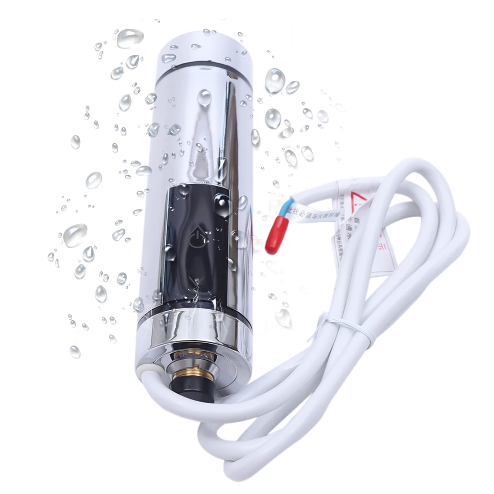 15 dB, pantalla táctil IPX4 + pantalla LED, válvula de control inteligente, calentador de agua de 230 V, grifo con batería de cocina, juego completo – Incluye alcachofa de mano, soporte, válvula y