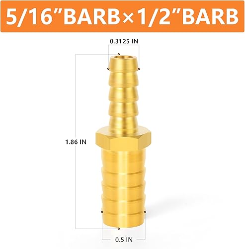 Miniatura 136 de GASHER 2 piezas de latón manguera de púas de manguera, accesorio de manguera de 3 vías (3/4 pulgadas x 3/4 pulgadas x 3/4 pulgadas x 3/4 pulgadas)