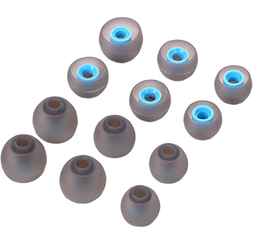 Miniatura 7 de Auriculares de repuesto de silicona para Mpow, Tozo Aukey, Senso, Hussar, Letscom, etc. Auriculares Bluetooth, 6 Paris, 6 París (rojo y gris)