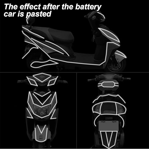 Miniatura 4 de Tiras reflectantes de automóvil de 0.4 x 197 pulgadas para llantas de carrocería, divertidas calcomanías de advertencia de seguridad, cinta