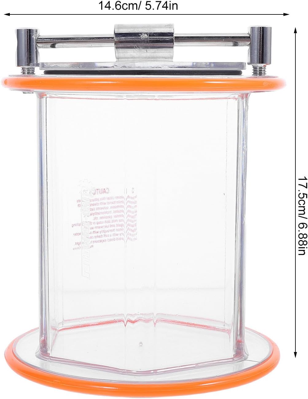 Jewelry Rotary Tumbler Replacement Drum Acrylic Hexagon with Lid