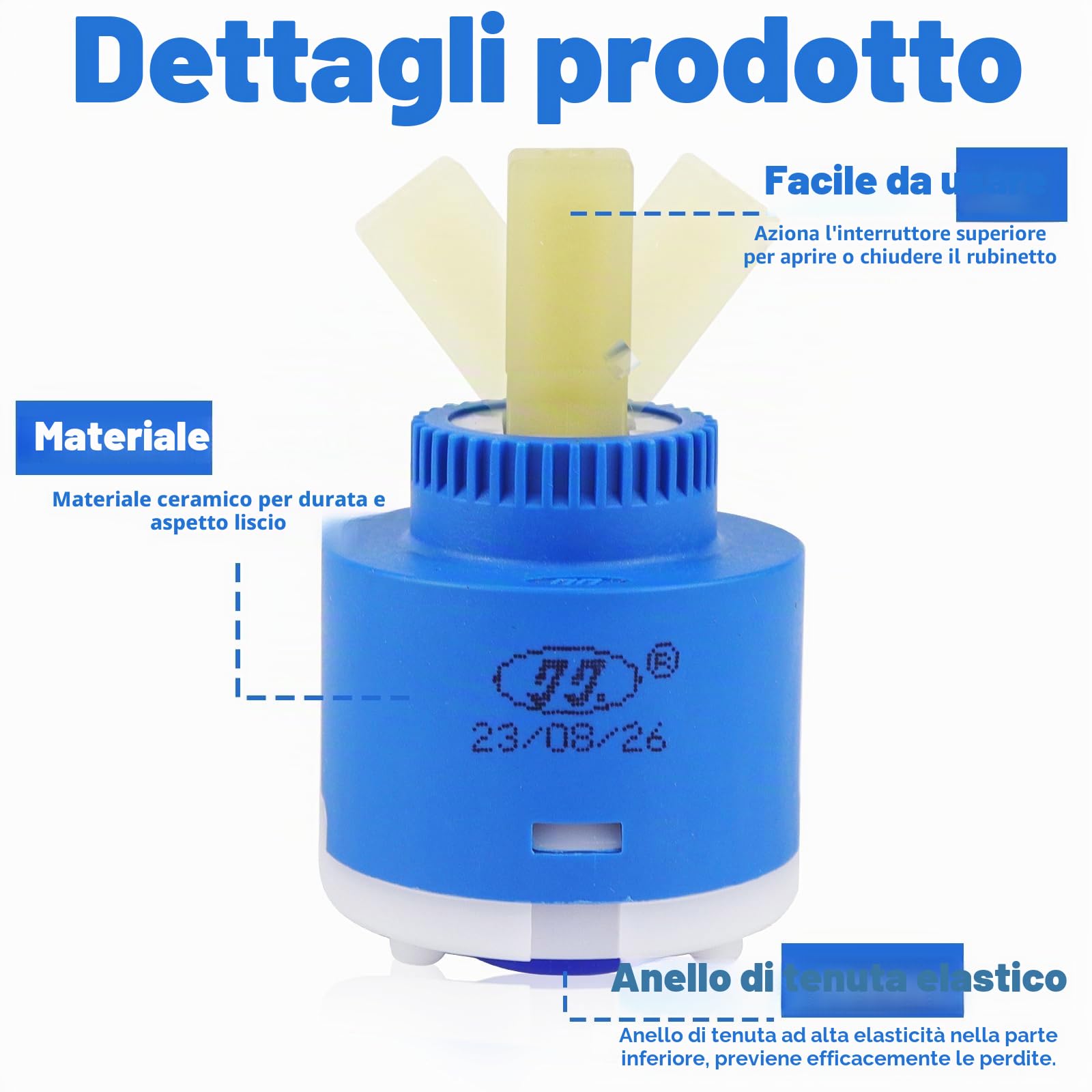 Cartuccia Miscelatore 40mm Cartuccia per rubinetto da 40mm in ceramica