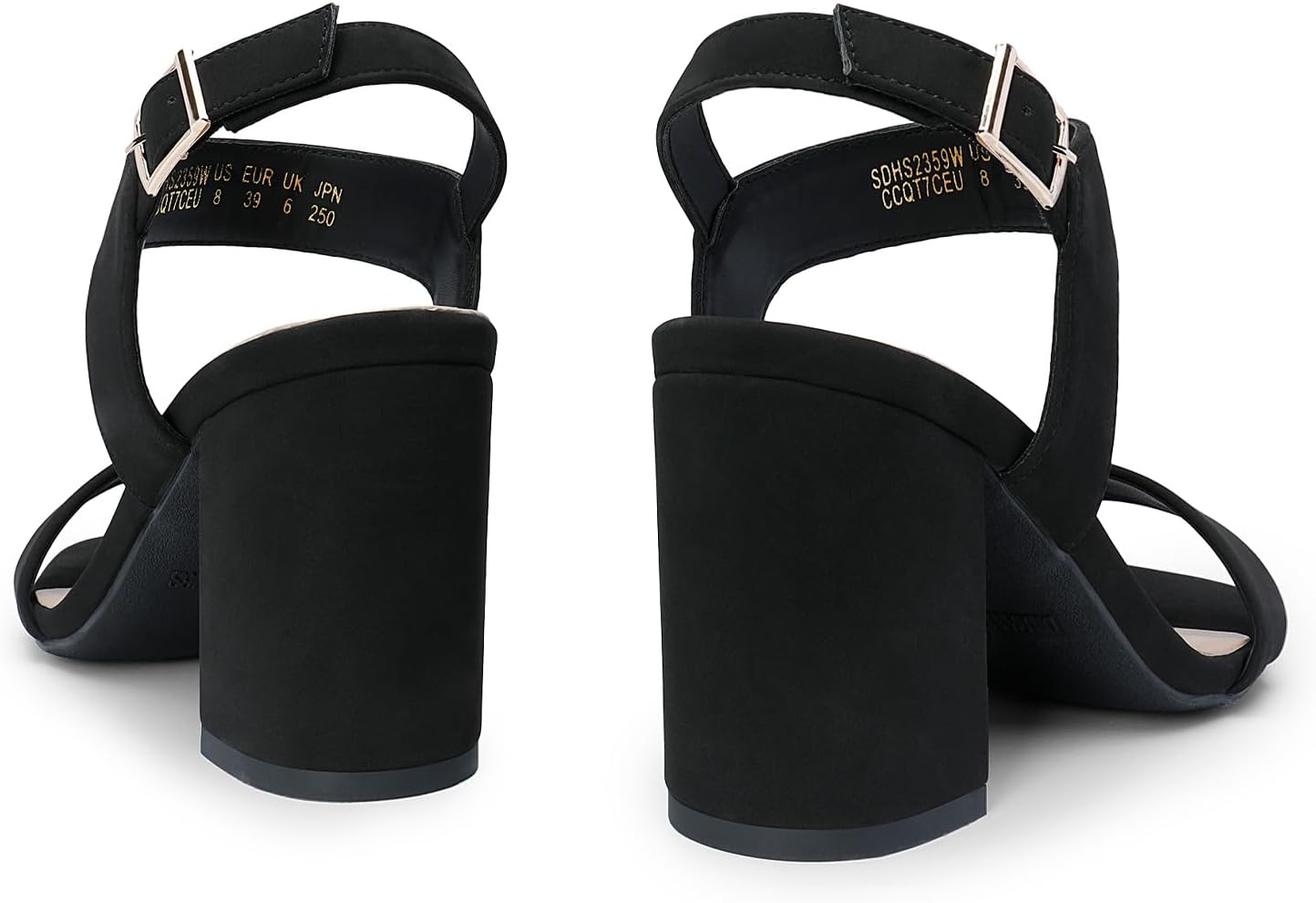DREAM PAIRS Women's High Chunky Heels Square Toe Block Ankle Strap 3 inch Comfortable Heeled Sandals For Formal Wedding Party Dress
