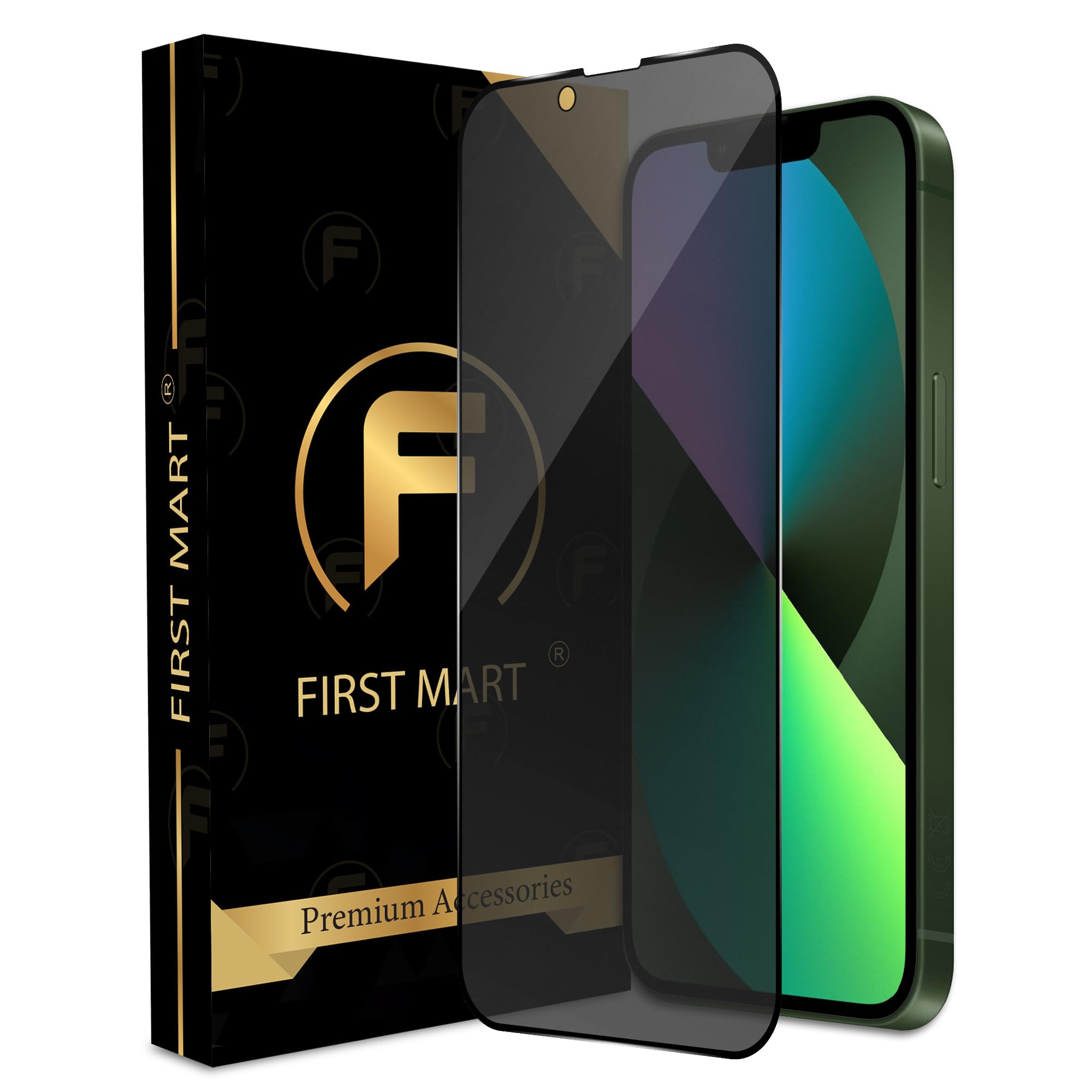 FIRST MART Edge to Edge Matte Privacy Tempered Glass for iPhone 13 / iPhone 13 Pro/iPhone 14 Full Screen Coverage with Easy Installation Kit | Black (B0CGNCC97Y) Amazon Price History, Amazon Price Tracker