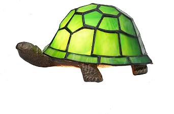Tiffany Style Turtle Table Lamp Stained Glass Nightlight Green Turtle BedHead Decorative Light Used for Gift Bedrooms Childrens Rooms and Living Rooms Retro Home Furnishings