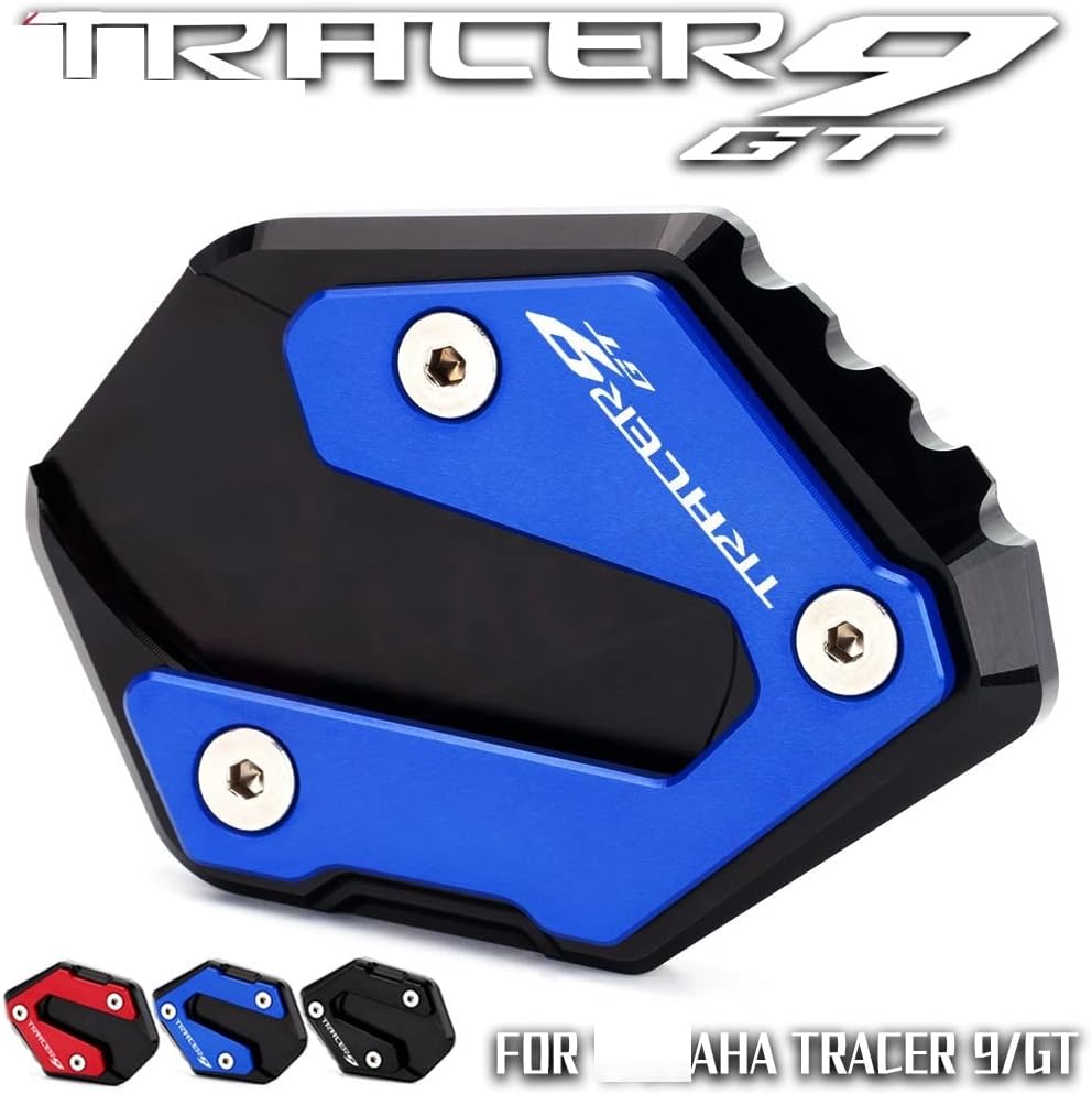 DEHIWI for Ya&maha Tracer 9 9GT TRACER9 GT 2021 2022 Motorcycle Foot Support Side Stand Cover CNC Support Plate Enlarger Pad Extension Pad Anti Slip (Color : 3)