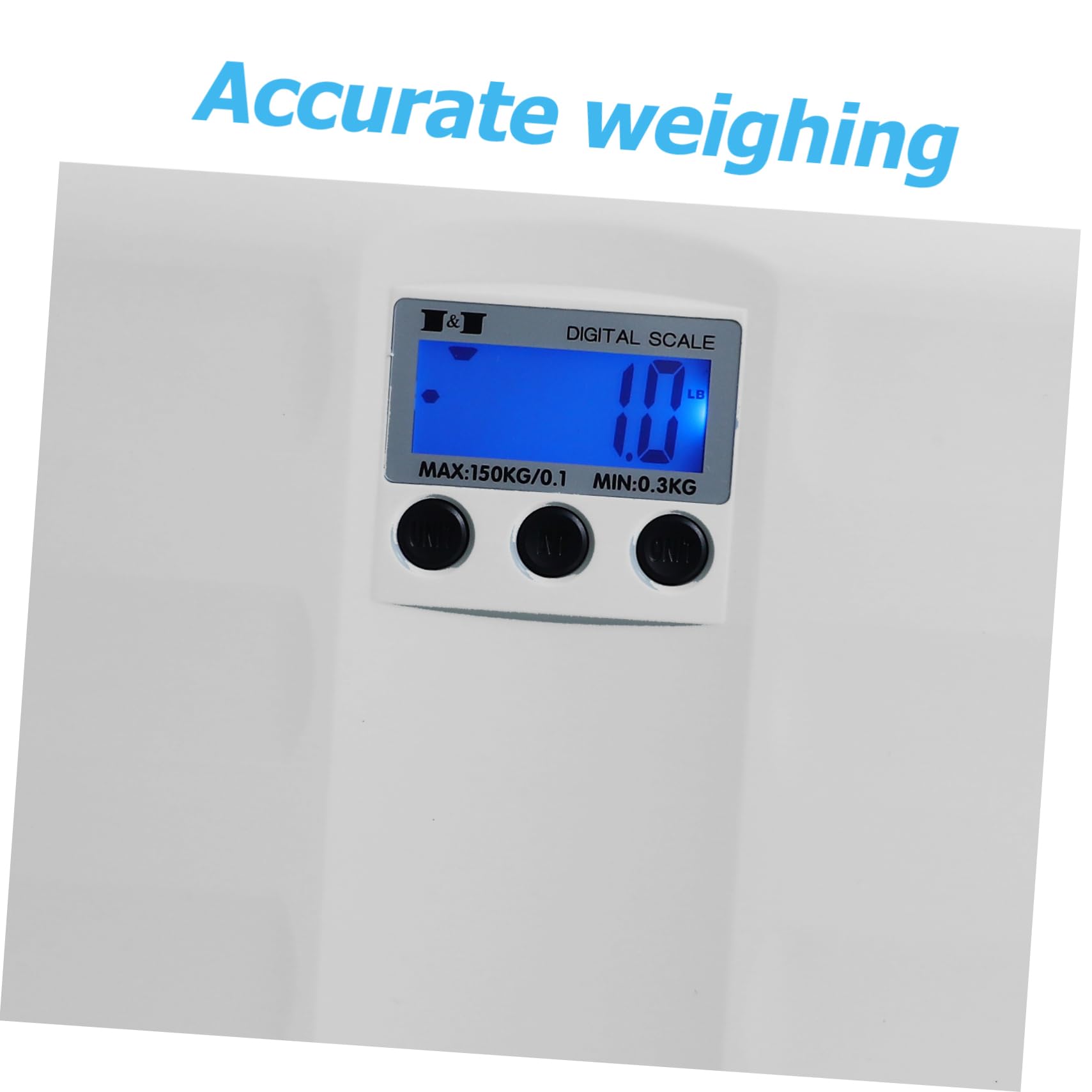 Abaodam Bilancia Elettronica Digitale Multi Funzione Display Digitale per Peso Massimo 150kg, Materiale Plastico Bianco Ragazzo Ragazza e Animali Domestici per Uso Domestico