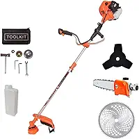 Roçadeira 65CC a Gasolina, Motor 2 Tempos 3HP, Inclui Motopoda e Disco de 80 Dentes, Kit Completo para Tarefas Profissionais