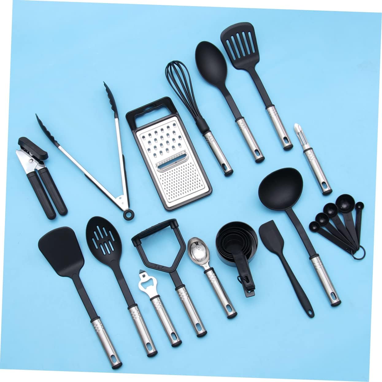 Non-stick Pan Cooking Utensils Set Stainless Steel Kitchen Tools Utensil Set for Home Cooking