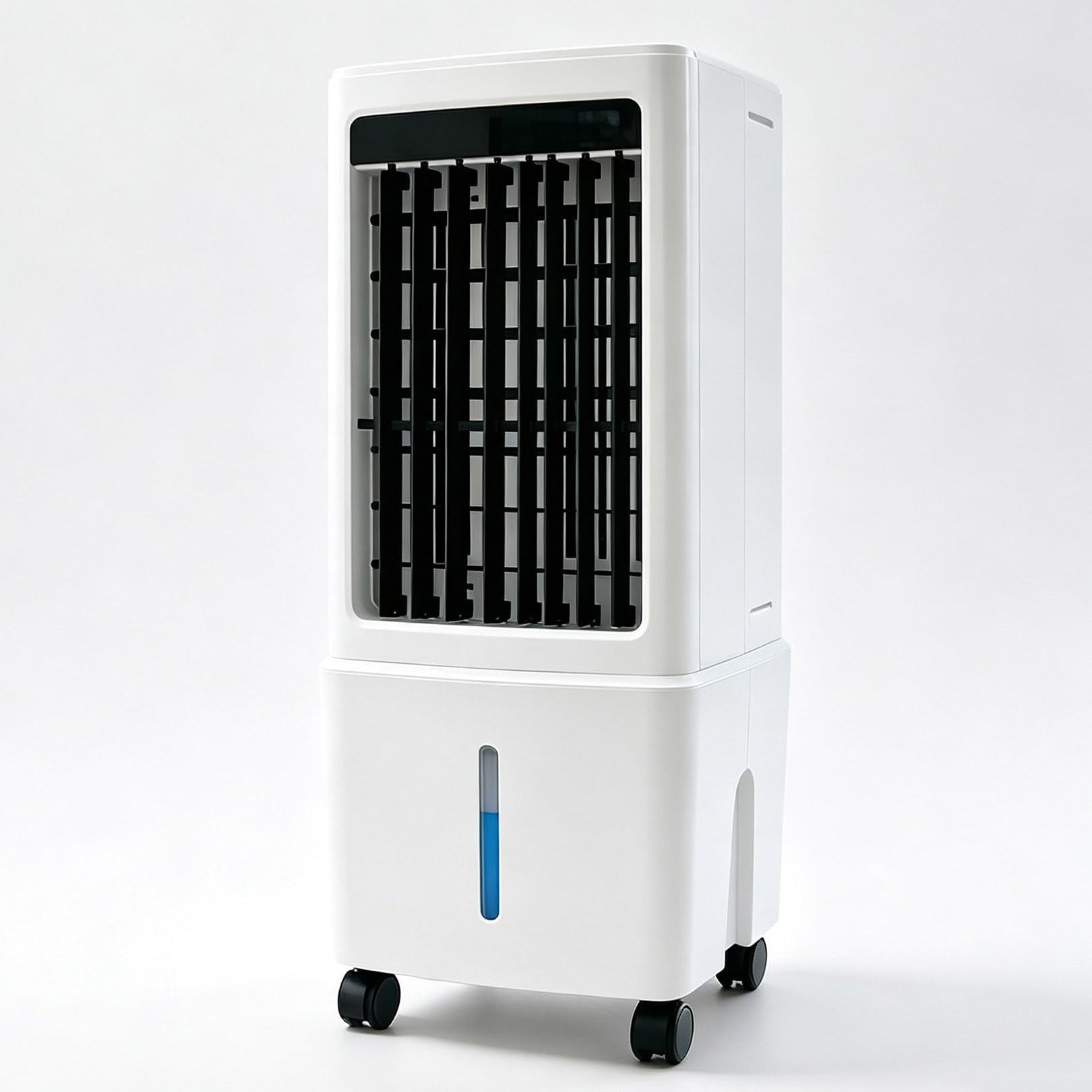 Portable 12L Air Cooler for Home, Quiet Evaporative Cooler, Remote Control, 12H Timer, 2 Ice Crystal Boxes, White