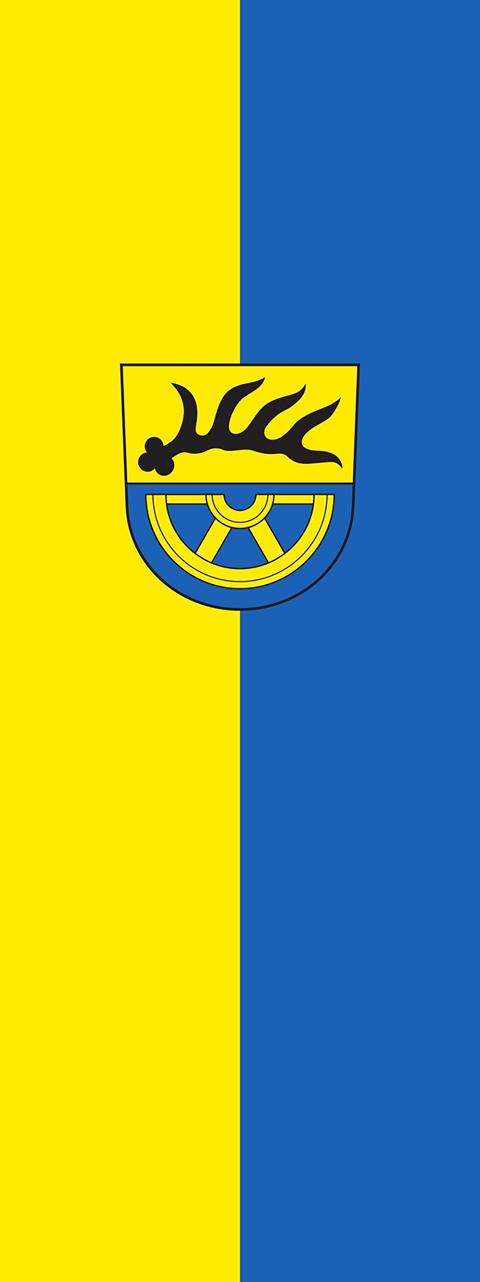 Drapeau Tuttlingen de 400x150cm en tissu haute densité résistant aux intempéries