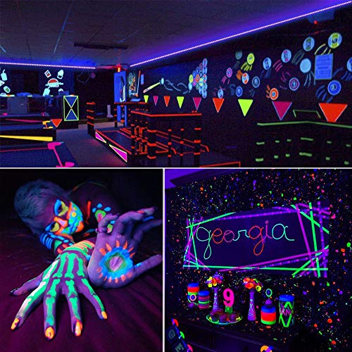 Marreal Battery Operated Black Lights,6.56Ft 120 Led Flexible Black Light Battery Operated,Uv Light Strip Black Light String Light For Glow Party Halloween Glass Cabinet Poster Painting,Non-Waterproof #TOP7