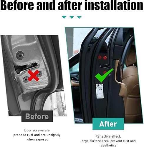 Miniatura 3 de Suvnie Reflector rojo de 6 piezas, reflector redondo para marco de matrícula con montaje de tornillo M5, mini tornillos de perno de etiqueta