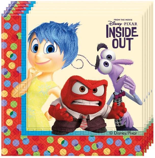 4891, party pack In side out, inside out; consisting of 8 cardboard plates 23 cm, ideal for parties and birthdays.