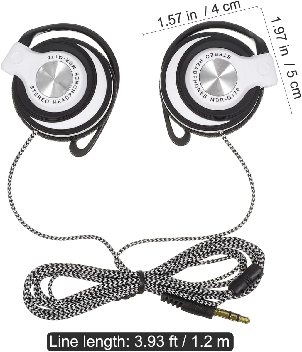 Gadpiparty Clip On Headphones, Koss Clip On Headphones, Wired Headset Compatible with Mp3 Player Computer TV DVD