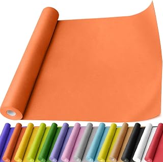PerkHomy OrangeRed Kraft Paper Roll 17.5" x 760" (63') for Gift Wrapping Bouquet Flower Art Painting Craft Writing Packaging Shipping 80GSM 55LB (OrangeRed, 17.5" x 63')