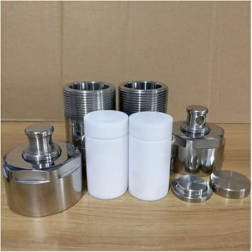 100ml Teflon Lined Hydrothermal Synthesis Autoclave Reactor 220℃ 3Mpa 304 Steel High Pressure Hydrothermal PTFE Hydrothermal Reactor Digestion Tank PTFE Vessel