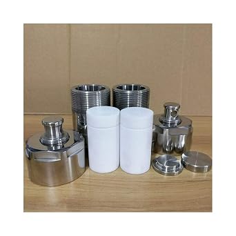 25ml Teflon Lined Hydrothermal Synthesis Autoclave Reactor 220C 3Mpa 304 Steel High Pressure Hydrothermal PTFE Hydrothermal Reactor Digestion Tank PTFE Vessel