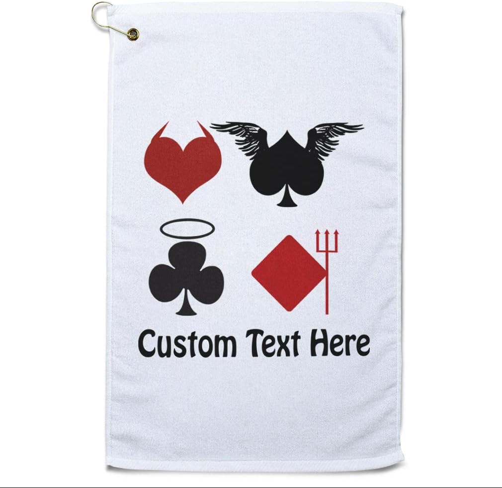 Style In Print Golf Towel Play Cards Suit Miscellaneous Image Hobbies Games Cotton