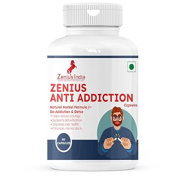 Zenius Anti-Addiction Capsules | Stop Drinking & Immunity Support | Ayurvedic Support for Recovery | Helps to Quit Naturally | 60 Capsules