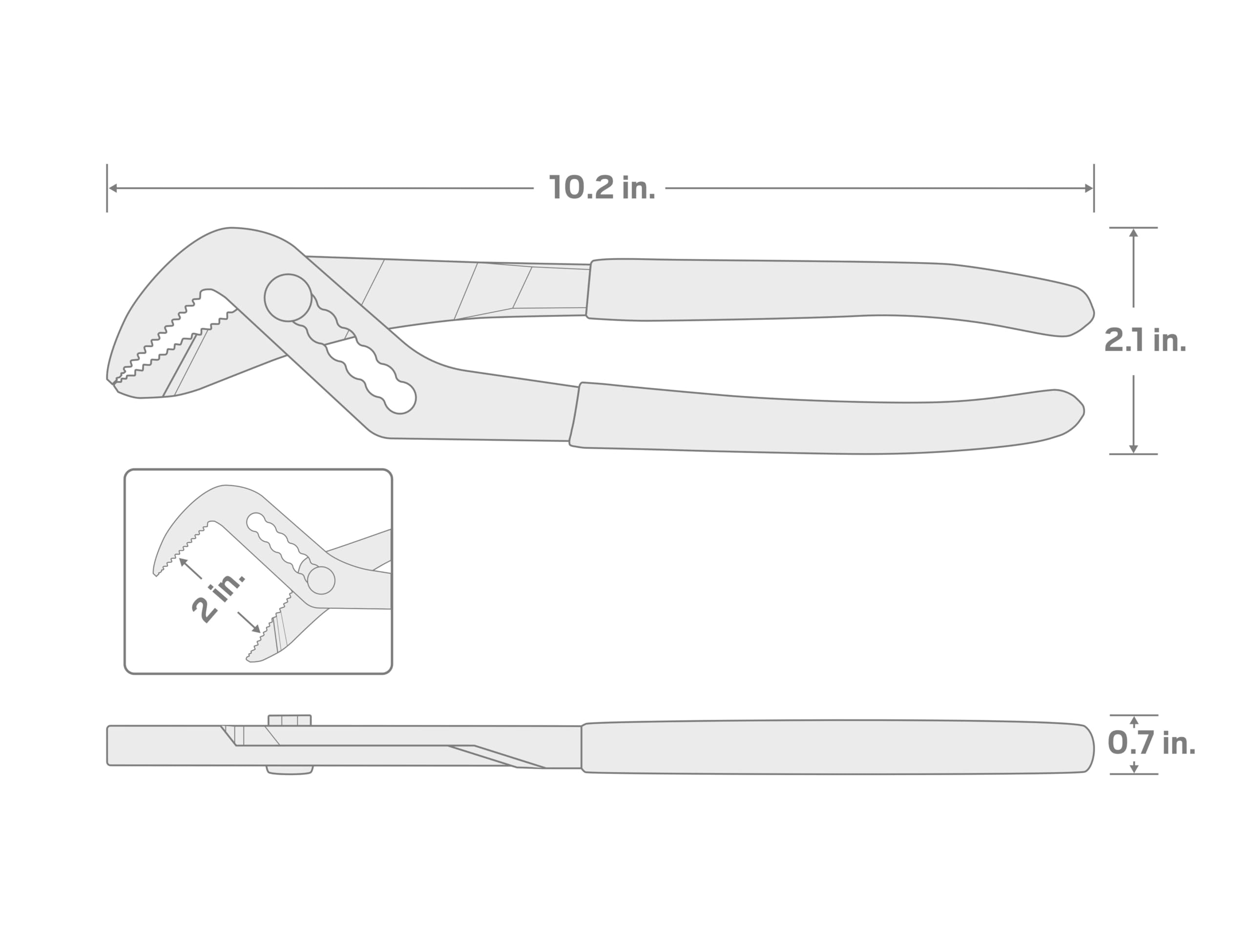 TEKTON PGA16010 Szczypce kątowe 25 cm (5 cm szczęka) | PGA16010
