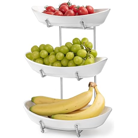 3-Tier Fruit Basket for Kitchen Counter