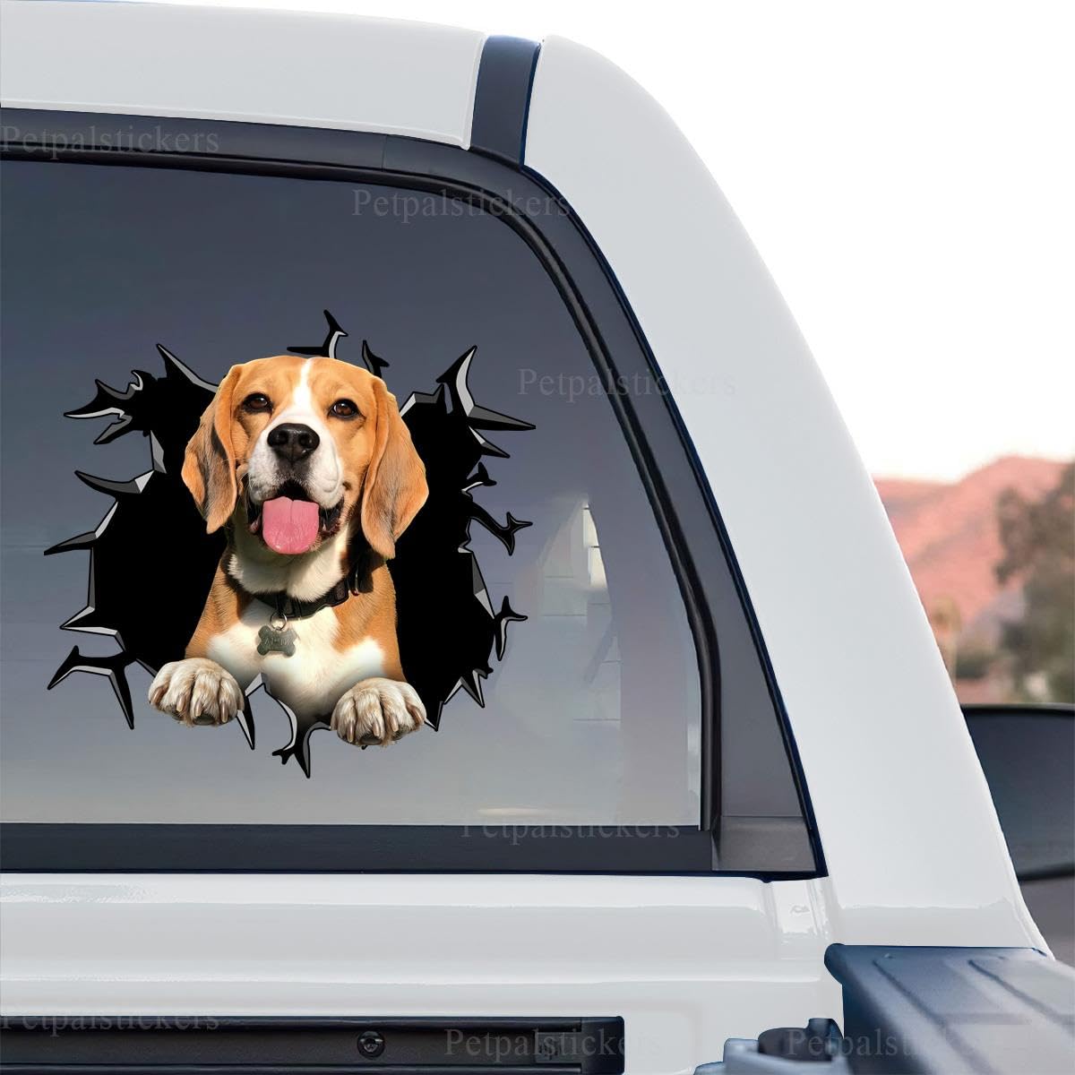 Cute Dog Stickers for Car Window Decals Waterproof Funny Sticker (Beagle Window Decals)
