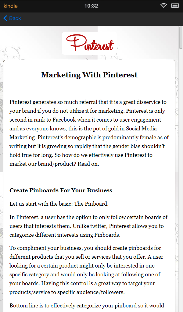 Guide To Pinterest FREE App on Amazon Appstore