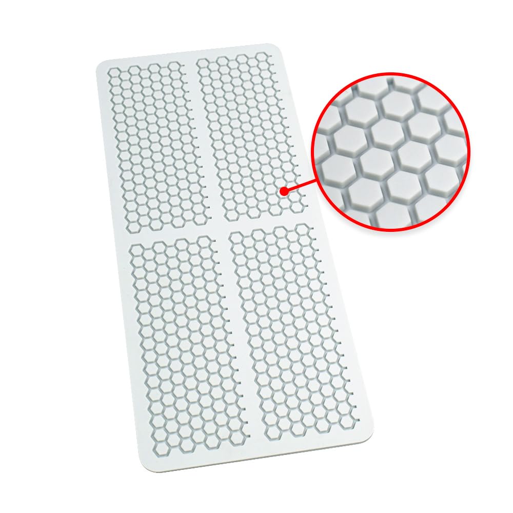 Silicone Fondant Lace Mat, Sugar Craft Impression Forma jadalne ciasto Molekularna Kuchnia Dekorowanie, 4 otwory plaster miodu