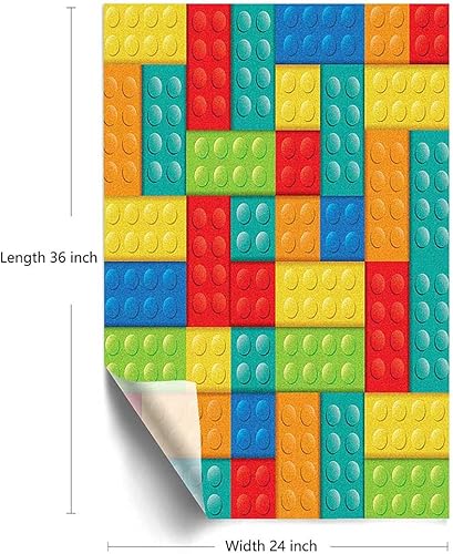 Miniatura 4 de Película colorida para ventana, película de privacidad, juego de estructura de construcción para niños preescolares con bloques, calcomanías