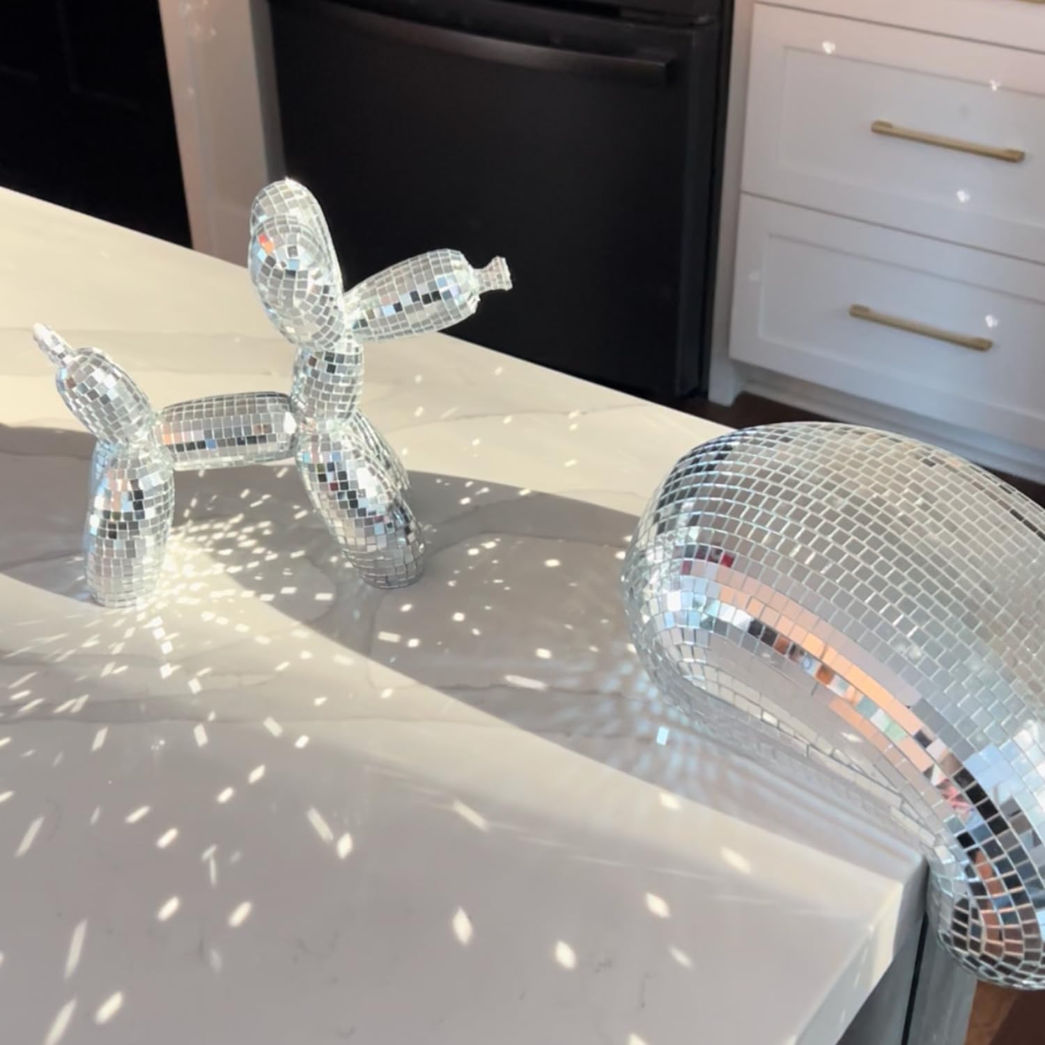 Reimagine Discovery Disco Dog Figure, Maximalist Dog Figure for Mom and Dad Aesthetic Disco Ball Decoration, Home Decoration - Image 2