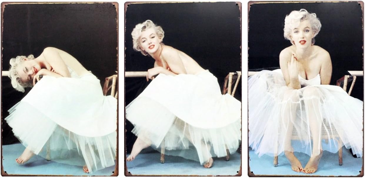 Marilyn Monroe Classical Retro Tin Sign - 11.8'' X 7.87'' - 3pcs/lot