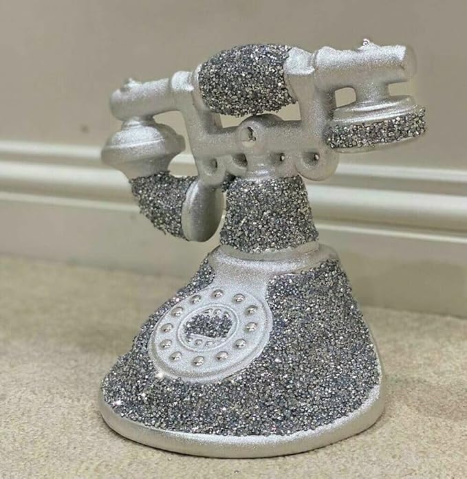 Elegant Silver Crystal Diamond Ornament for Bedroom, Living Room