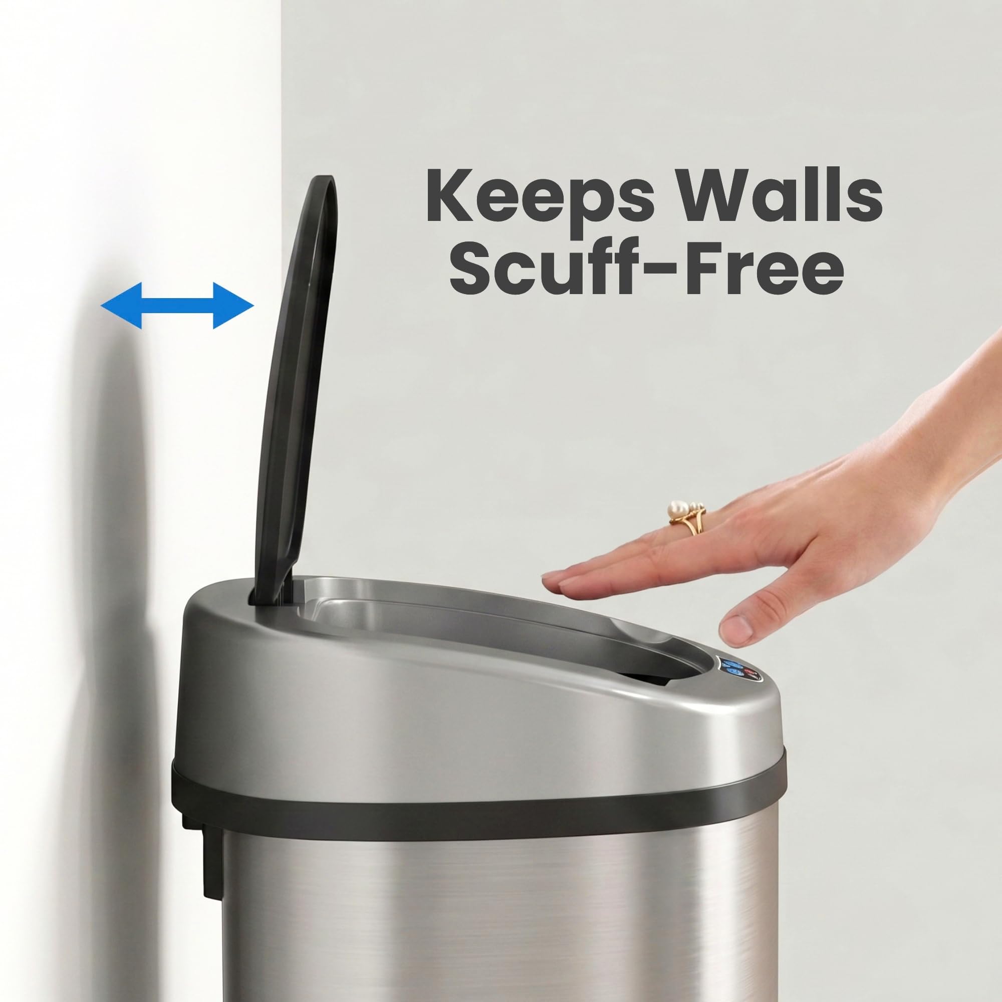 iTouchless Sensor Trash Can - Odor Control & Stainless Steel -11 iTouchless Sensor Trash Can - Odor Control & Stainless Steel -11