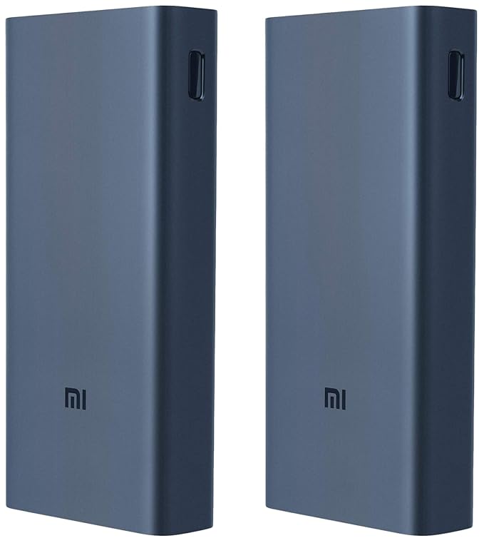 MI Power Bank 3i 20000mAh Lithium Polymer 18W Fast Power Delivery Charging | Input- Type C | Micro USB| Triple Output | Sandstone Black (Pack of 2)