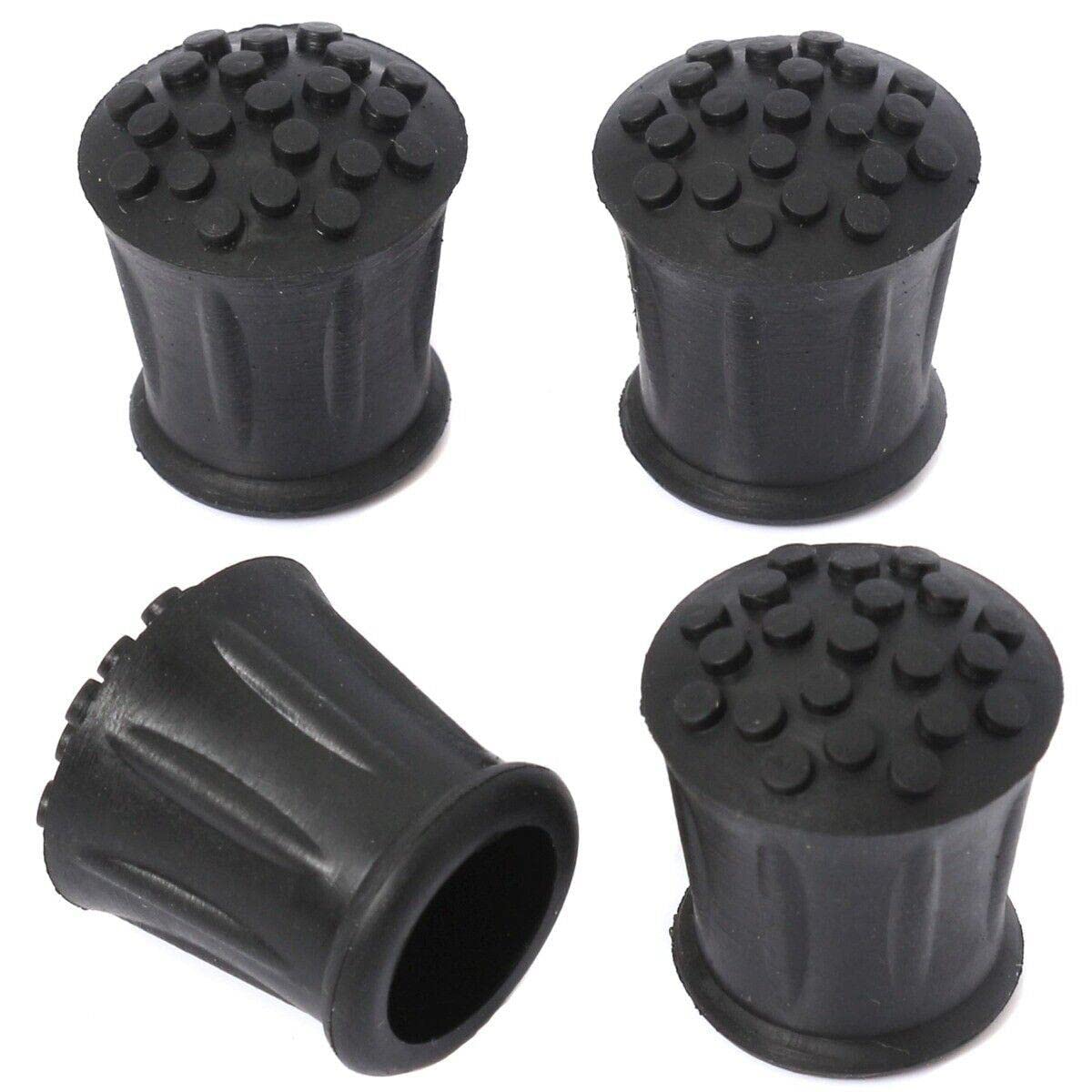 Concept4u 4 X 13Mm Walking Stick Rubber Ferrule 1/2" Walking Cane Protector Walking Pole Replacement Rubber Tips Crutches Rubber Ends Ideal For Seniors Crutches, Canes, Hiking Stick
